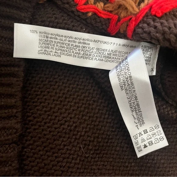 Zara Ruffle Floral Embroidered Sweater - Picture 6 of 11